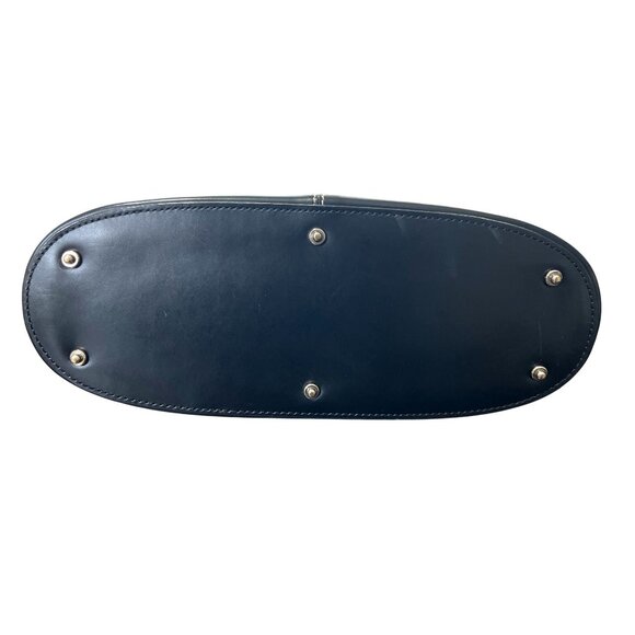 Dooney Bourke Black Crescent Shoulder Bag Y2K Smooth Leather Hobo - Picture 4 of 8